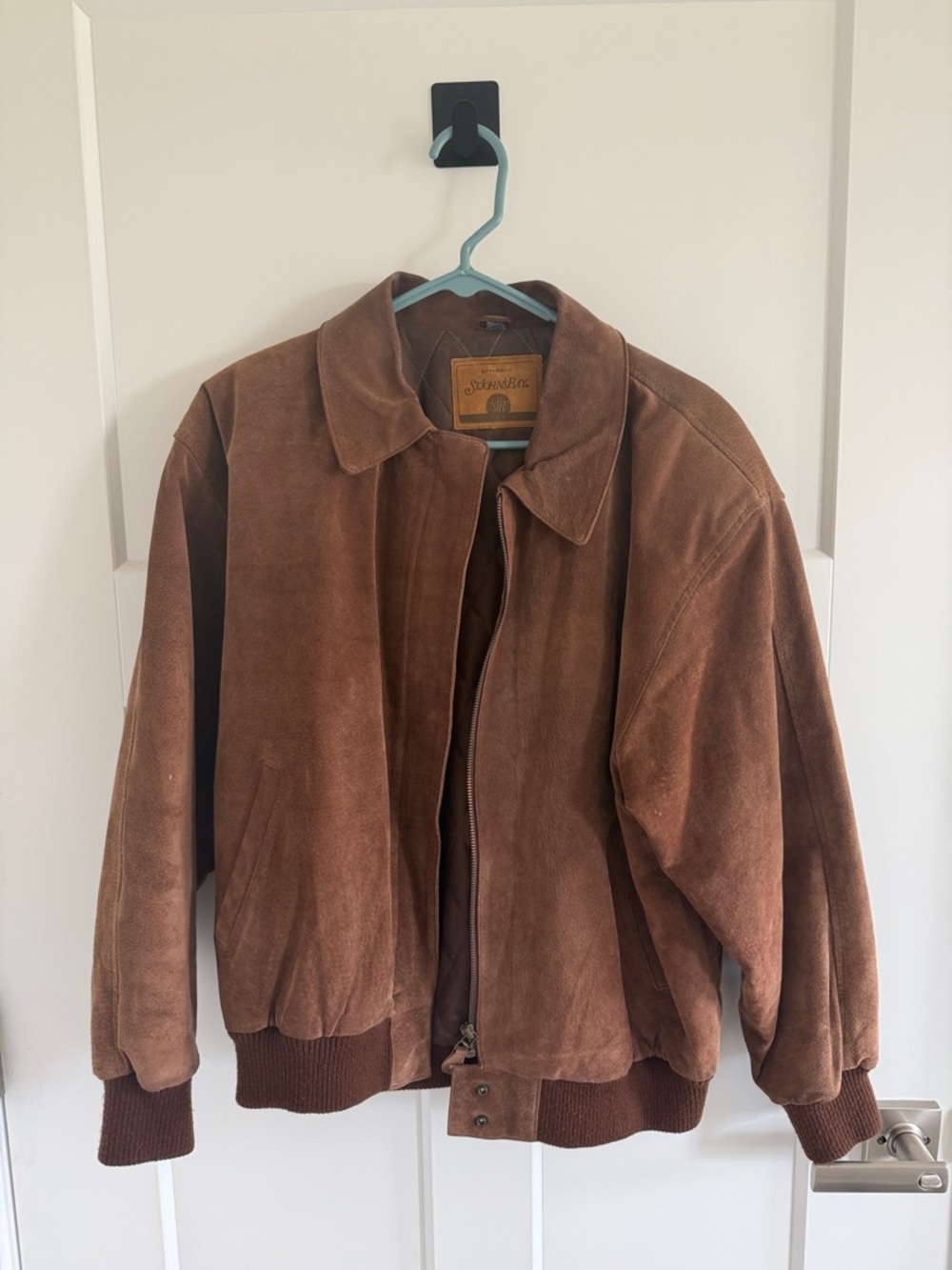 St. John's Bay Brown Suede Bomber Jacket